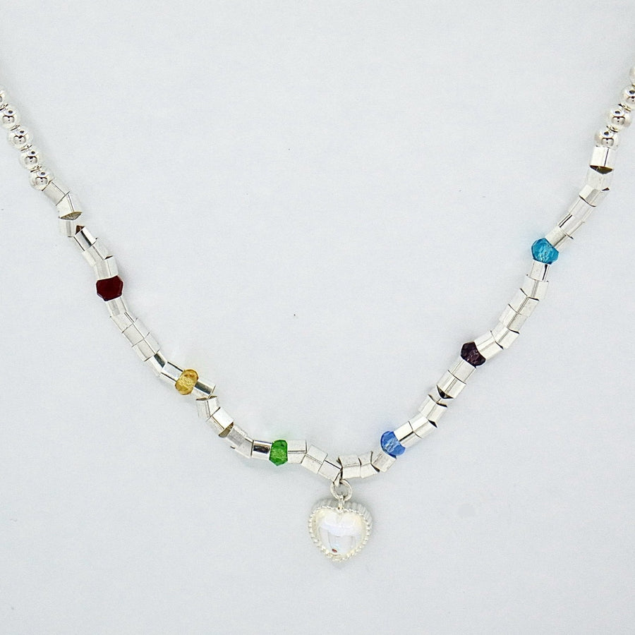 Moonstone Heart Necklace