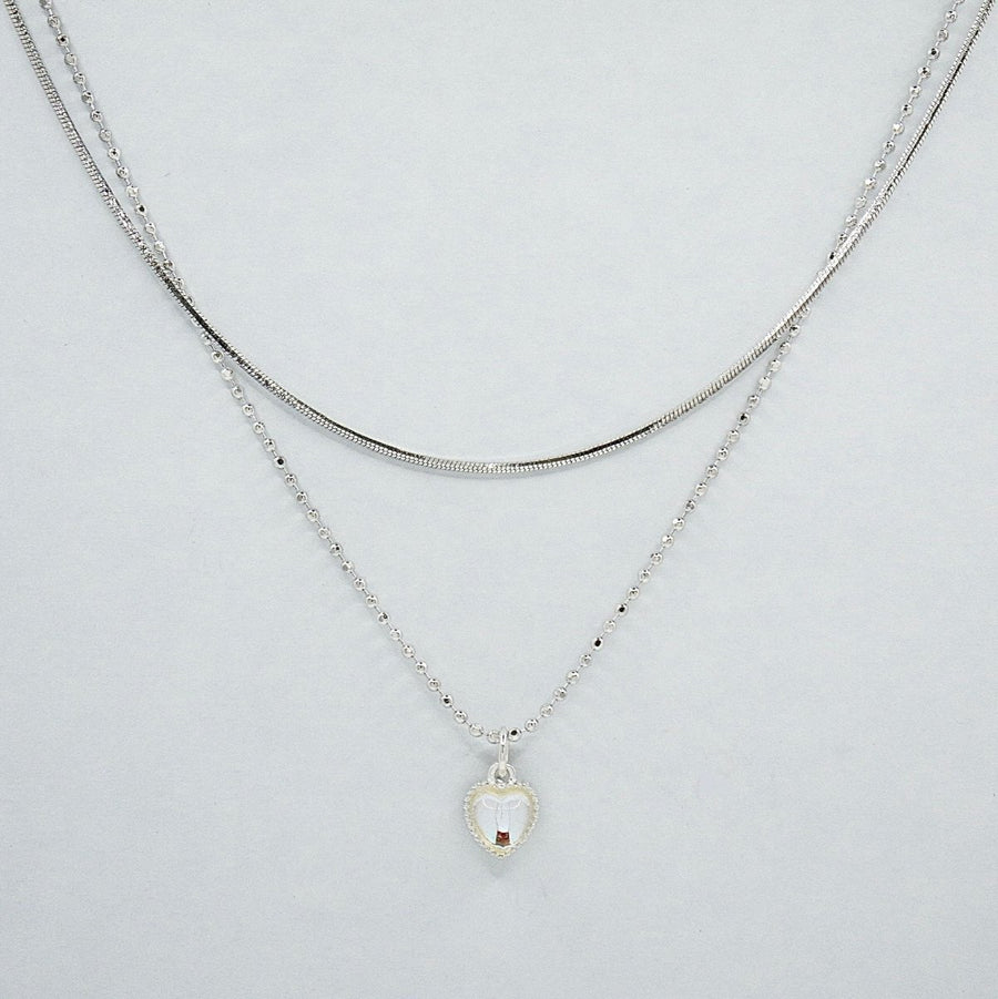 Moonstone Heart-shaped Pendant Necklace