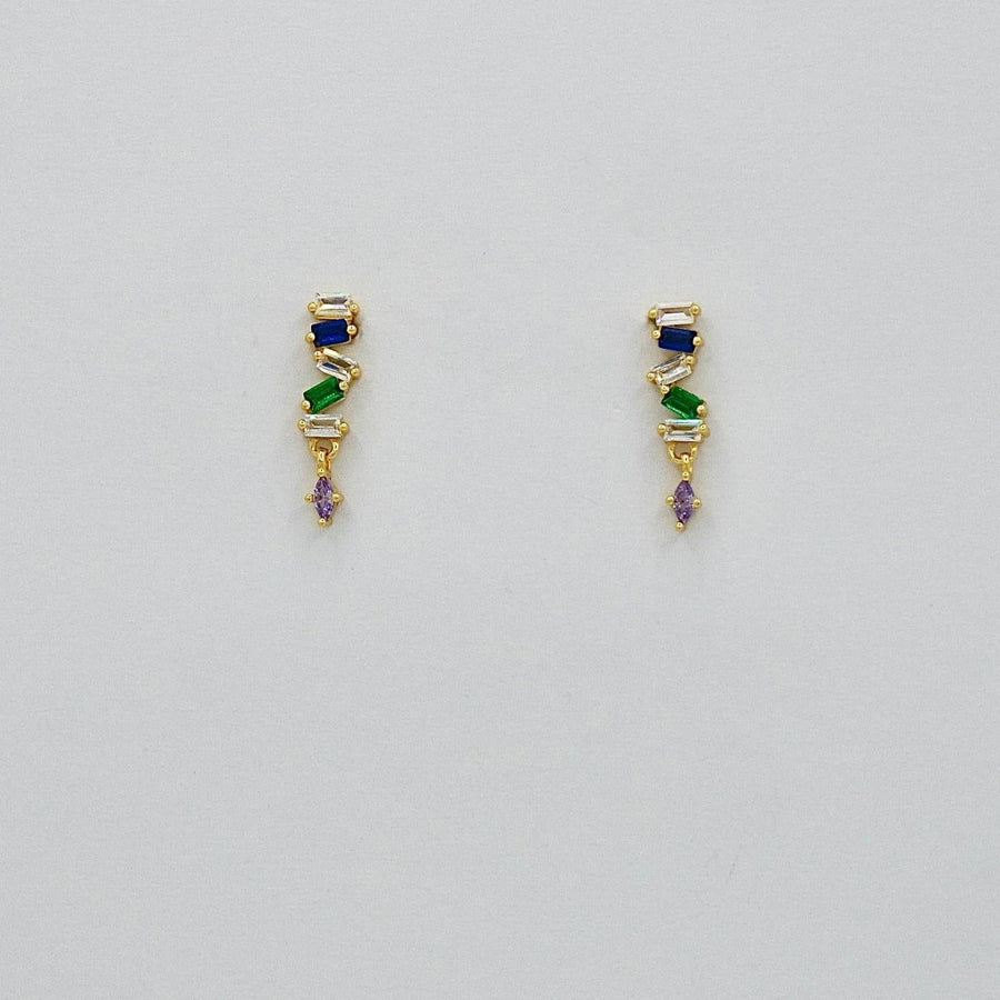 Multicolored Crystals drop earrings