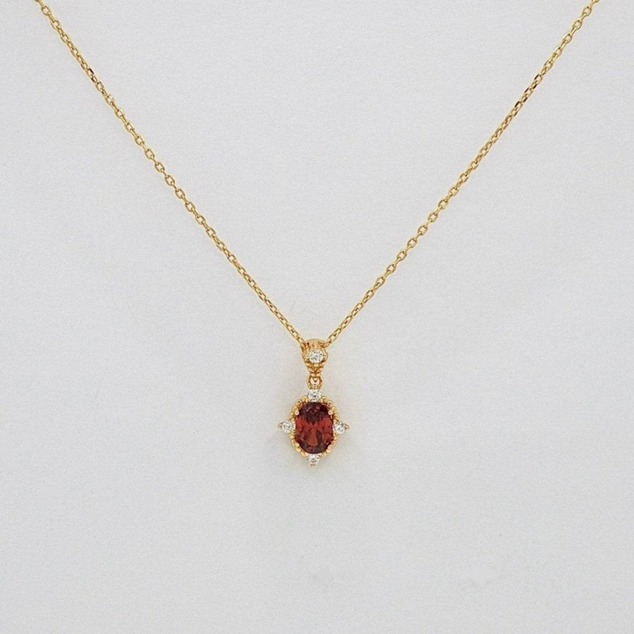 Ruby Silver Necklace