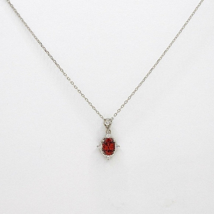 Ruby Silver Necklace