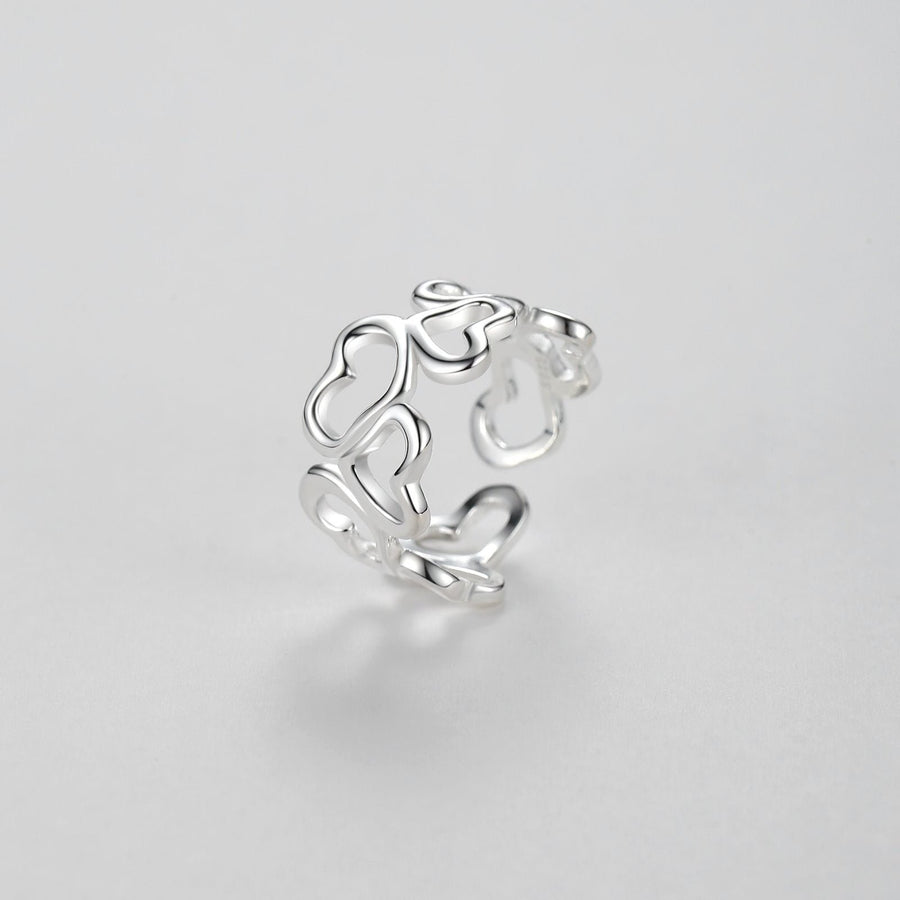 Eternal Heart Loops Silver Ring