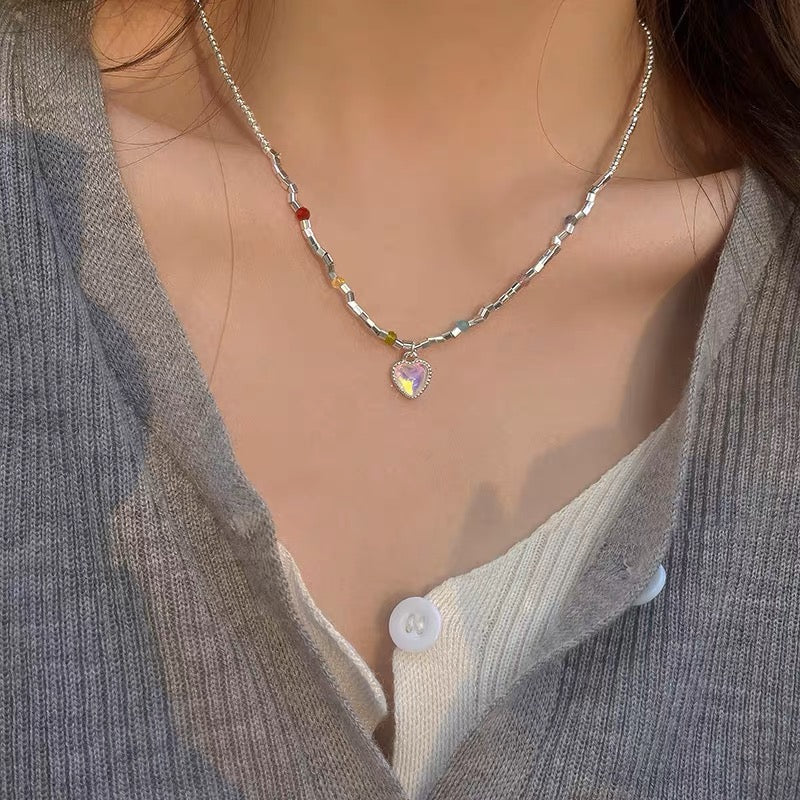 Moonstone Heart Necklace