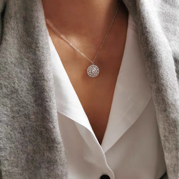 Sunflower Diamond Necklace