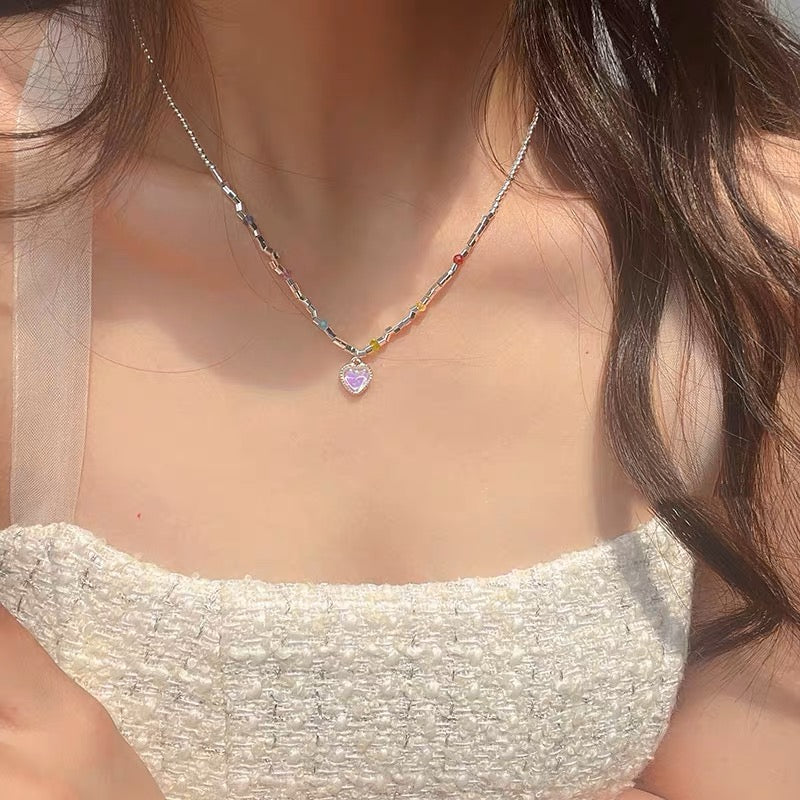 Moonstone Heart Necklace