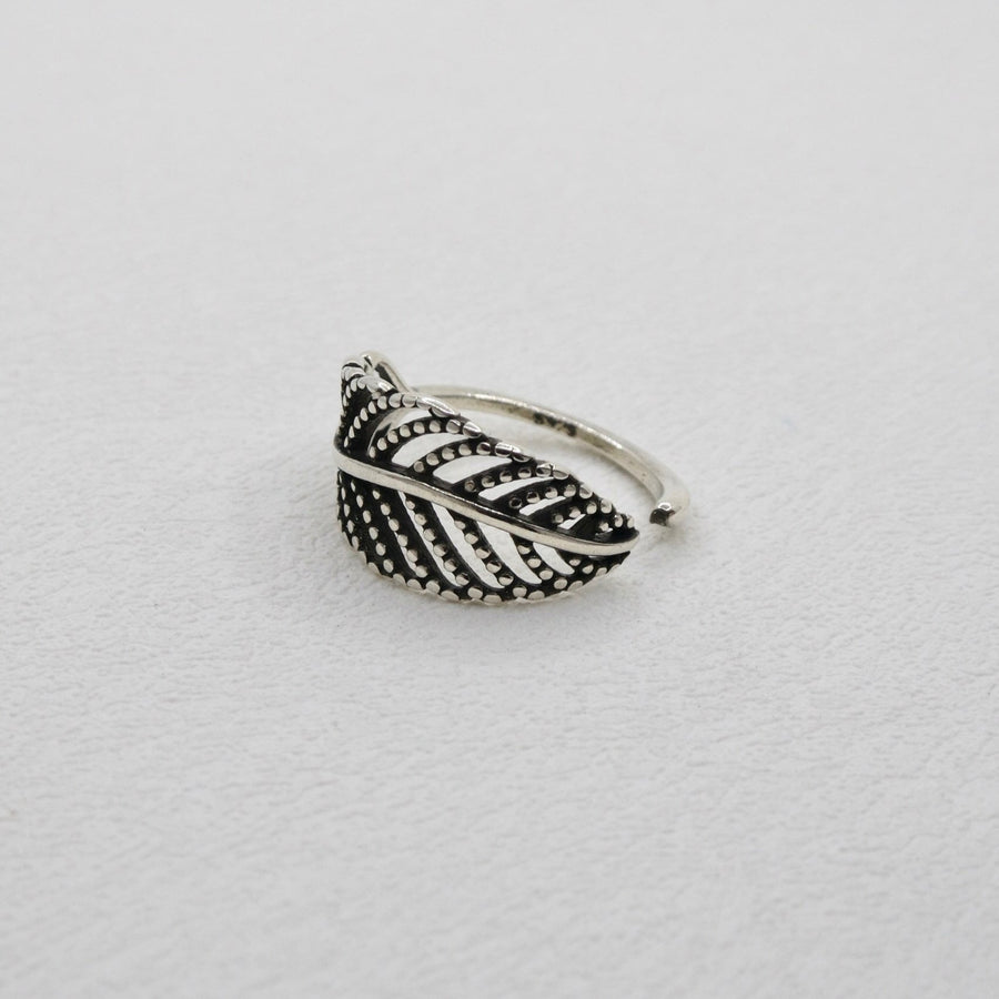 925 Silver Ring. The Enchanted Leaf Sterling Silver Ring, a masterpiece that encapsulates the mystique and allure of the night. The ring is adjustable and can fit various sizes. 