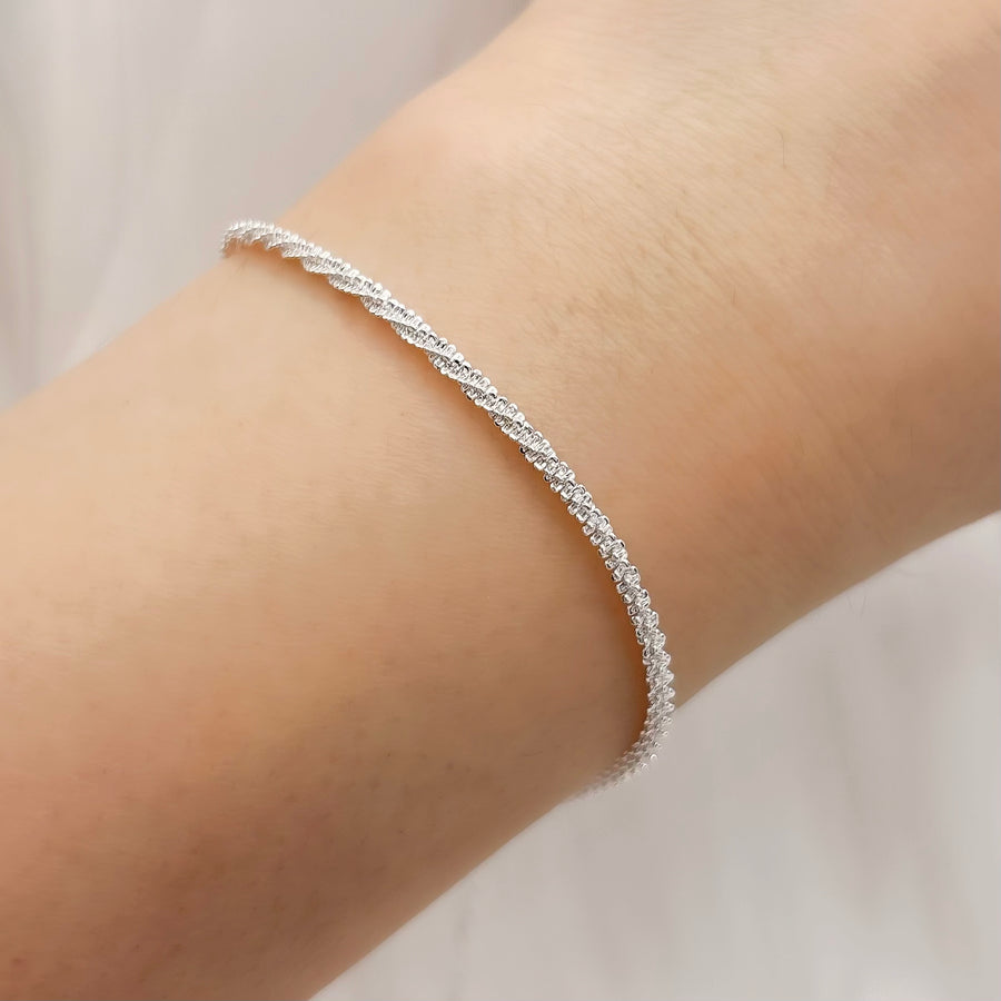 Bracciale Braccialetto Elegante Argento Sterling 925 Nuovi Gioielli Bracciale Braccialetto Elegante Argento Sterling 925 Nuovi Gioielli