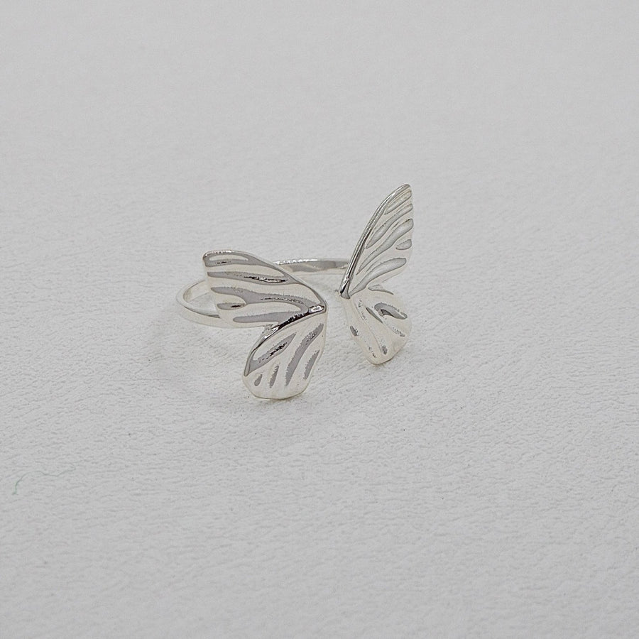 Silver ring. This elegant butterfly open ring features a delicate design, symbolizing grace and transformation. 